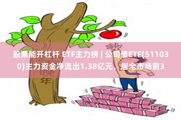 股票能开杠杆 ETF主力榜 | 公司债ETF(511030)主力资金净流出1.38亿元，居全市场前3