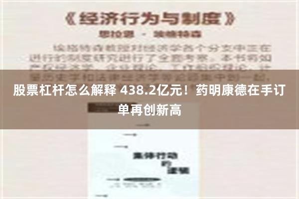 股票杠杆怎么解释 438.2亿元！药明康德在手订单再创新高