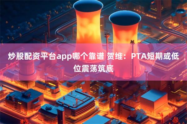 炒股配资平台app哪个靠谱 贺维：PTA短期或低位震荡筑底